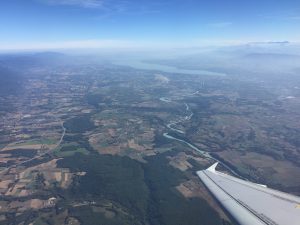 ジュネーブの空から旅立ち